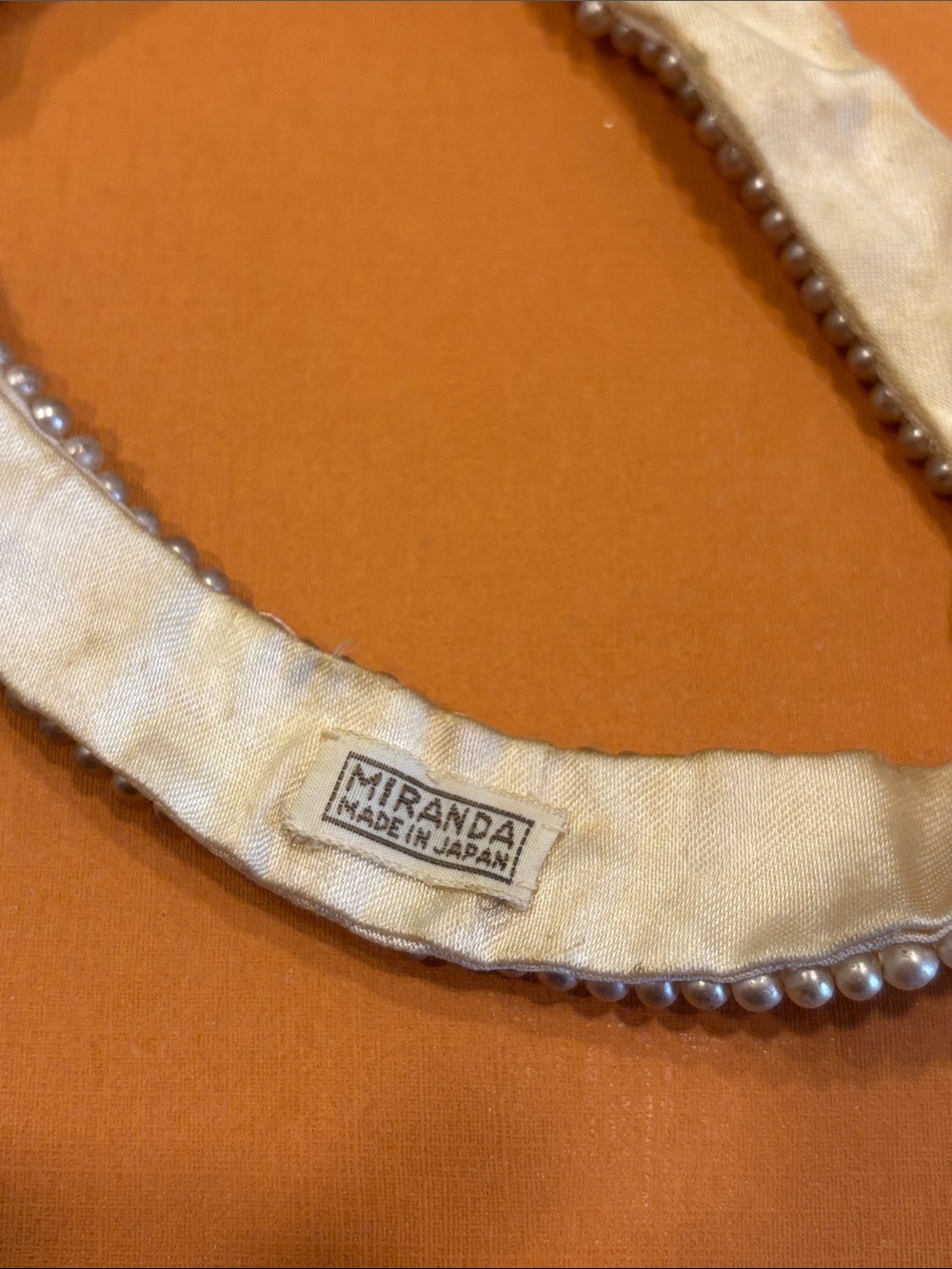Pearl Beaded Collar Necklace - vintage - Picture 2 of 4